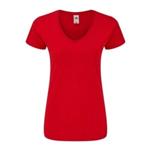 Fruit LADIES 150 V-NECK T red FN710513