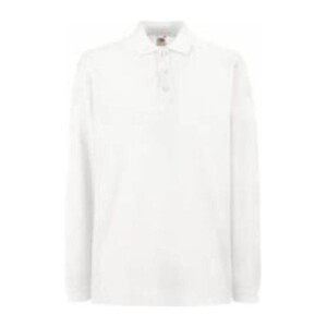 Fruit PREMIUM LONG SLEEVE POLO white FU240111