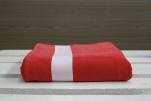 OLIMA VELOUR BEACH TOWEL red OLV4000RE-100X180